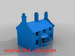 3D打印模型两层小楼的图片