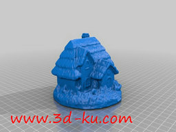 3D打印模型一座温馨的草房子的图片