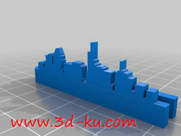 3D打印模型摩天大楼的剪影图案，的图片