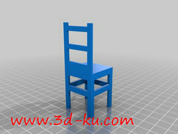 3D打印模型需组装的小椅子的图片