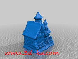 3D打印模型充满节日气氛的圣诞屋的图片
