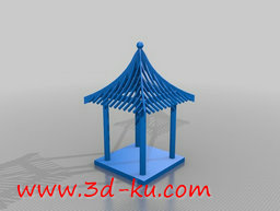 3D打印模型公园里尖顶的亭子的图片