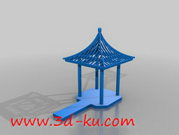 3D打印模型公园里尖顶的亭子的图片