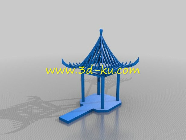 公园里尖顶的亭子模型的图片3