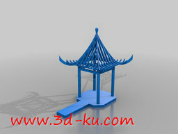 3D打印模型公园里尖顶的亭子的图片