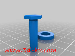 3D打印模型螺栓和垫圈的图片