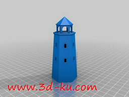 3D打印模型三层灯塔的图片