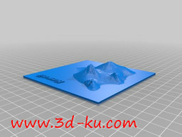 3D打印模型夏威夷地形图的图片