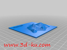 3D打印模型夏威夷地形图的图片