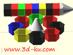 3D打印模型螺栓的铅笔盒的图片