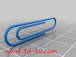 3D打印模型一款用于夹纸的回形针的图片