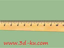 3D打印模型一款标尺带有不同边缘的图片