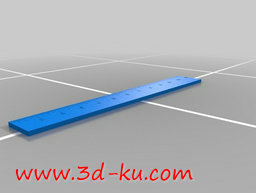3D打印模型一款标尺带有不同边缘的图片