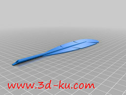 3D打印模型羽毛笔书写工具的图片