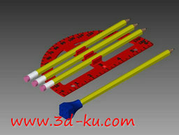 3D打印模型集量角器的图片