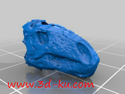 3D打印模型这是一条食草恐龙的头的图片