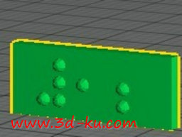 3D打印模型简单的盲文数字的图片