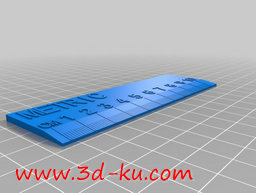 3D打印模型10cm的尺子的图片