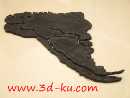 3D打印模型拉丁美洲地图的图片