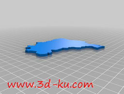3D打印模型拉丁美洲地图的图片