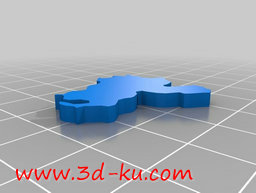 3D打印模型拉丁美洲地图的图片
