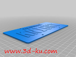 3D打印模型电影中的车牌道具的图片