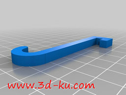 3D打印模型简单挂物钩的图片