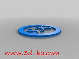3D打印模型时尚的SK挂件的图片