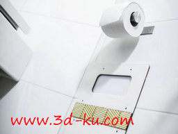3D打印模型藏在墙里的垃圾桶的图片