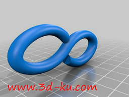 3D打印模型数学上的无穷大符号的图片