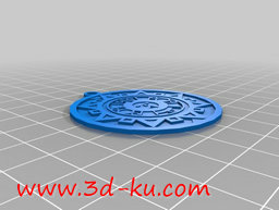 3D打印模型阿兹台克人的圣石吊坠的图片