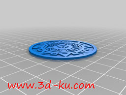 3D打印模型阿兹台克人的圣石吊坠的图片