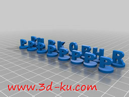 3D打印模型每颗棋子上都有一个代的图片