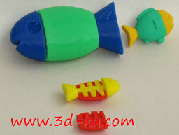 3D打印模型时尚的鱼骨挂件的图片