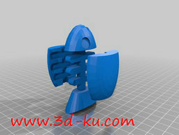 3D打印模型时尚的鱼骨挂件的图片