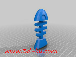 3D打印模型时尚的鱼骨挂件的图片