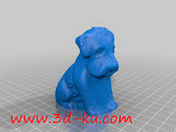 3D打印模型锻造的狗的图片