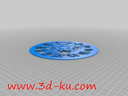 3D打印模型时尚的圆盘齿轮时钟的图片