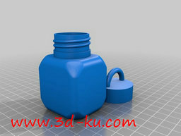 3D打印模型螺纹瓶口和顶部有一个的图片