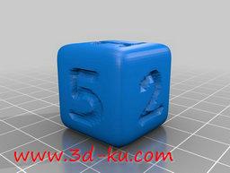 3D打印模型手工雕刻数字骰子的图片