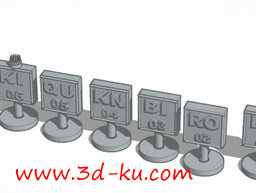 3D打印模型元素周期表的象棋的图片