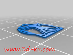 3D打印模型维特鲁威人吊坠的图片