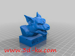 3D打印模型狼人半身像的图片