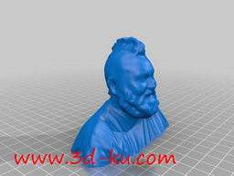 3D打印模型光头莫霍克的半身像，的图片