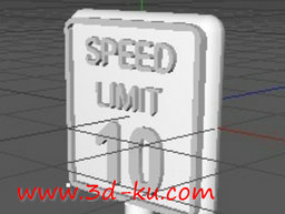 3D打印模型玩具车道路标志的图片