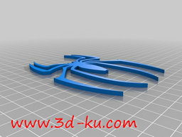 3D打印模型蜘蛛侠标志的图片