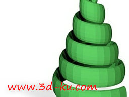 3D打印模型旋流圣诞树小的图片