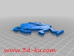 3D打印模型两只咆哮的野马的图片