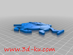 3D打印模型两只咆哮的野马的图片
