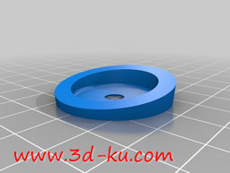 3D打印模型墙上的碟状天线钩子的图片